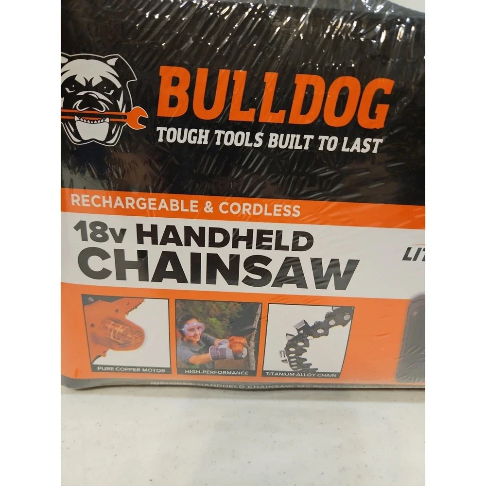 Bulldog 18V Handheld Mini‎ Chainsaw Cordless Rechargeable Pruning Saw Kit New
